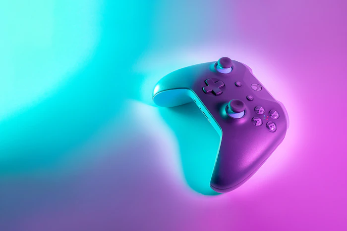 An RGB-lit pro gaming controller